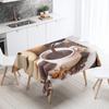 Coffee  Bean Tablecloth Waterproof Rectangular  Wedding Restaurant Table Decoration Kitchen Home