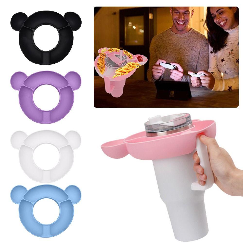 

Силиконовый держатель для закусок, многоразовый стакан, поднос для закусок, портативная миска для закусок