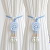 2Pcs Adjustable Camellia Curtain Buckle Floral Curtain Strap Curtain Fixer Clip  Home Decoration