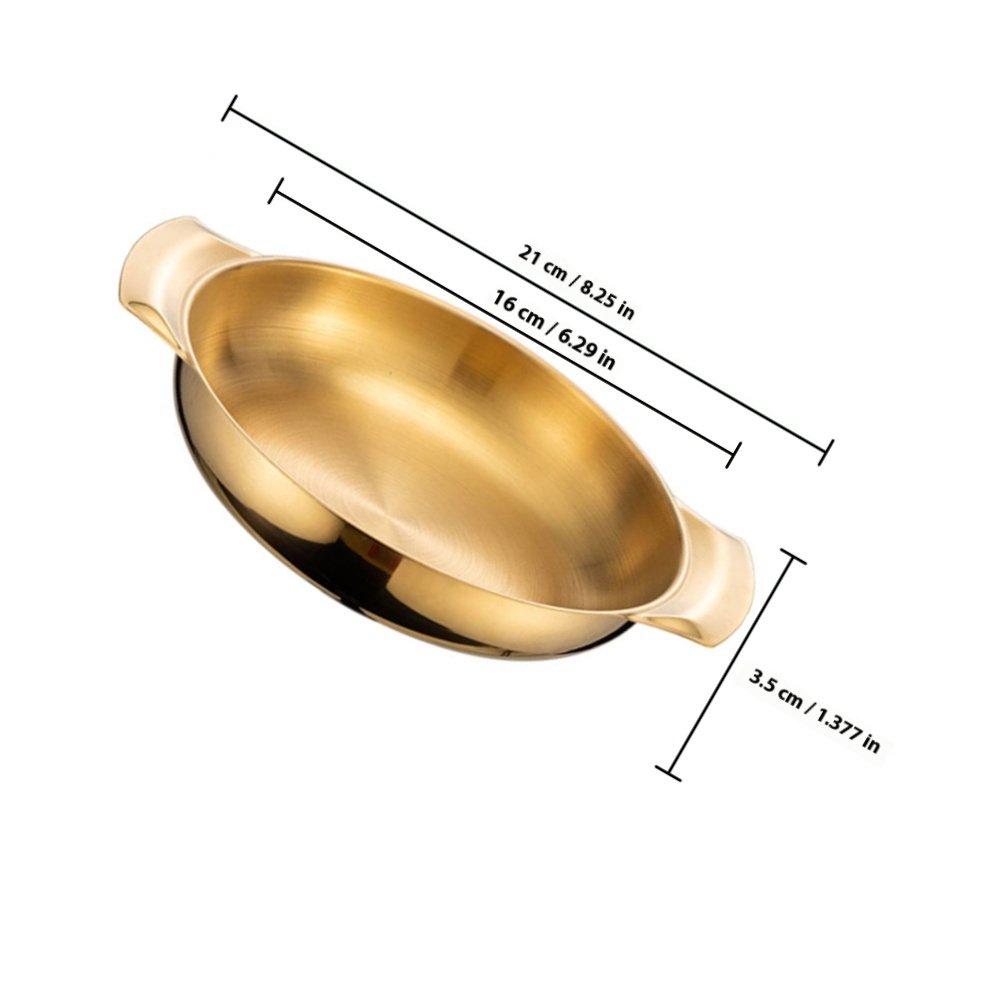 Stainless Steel Pot Fine Craftsmanship Double Handle Cooking Container Kitchen Cooking Pot Multi-Use Stainless Steel Bowls