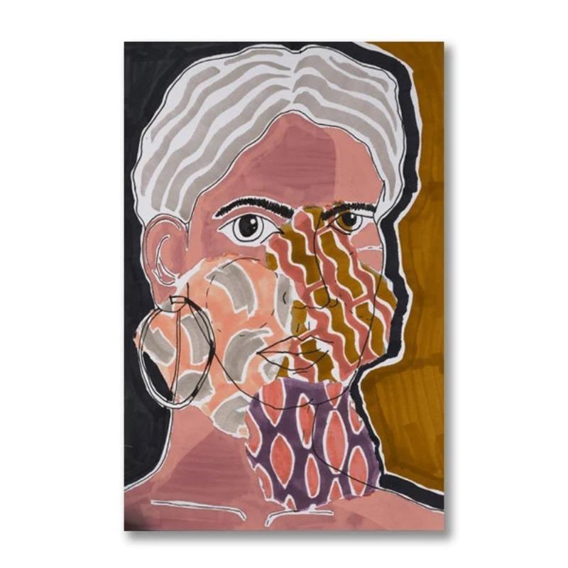 

Картины для галерейной стены Теплые землистые принты Бохо Эклектичные Абстрактные картины Цветочная женщина Холст Постер Для декора гостиной 20x30cm no frame