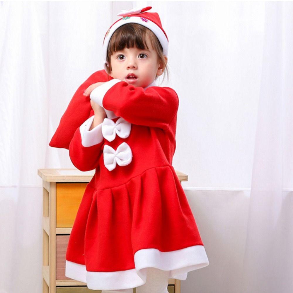 Long Sleeve Santa Claus Cosplay Costume Hat Kids Cosplay Clothes  Decor