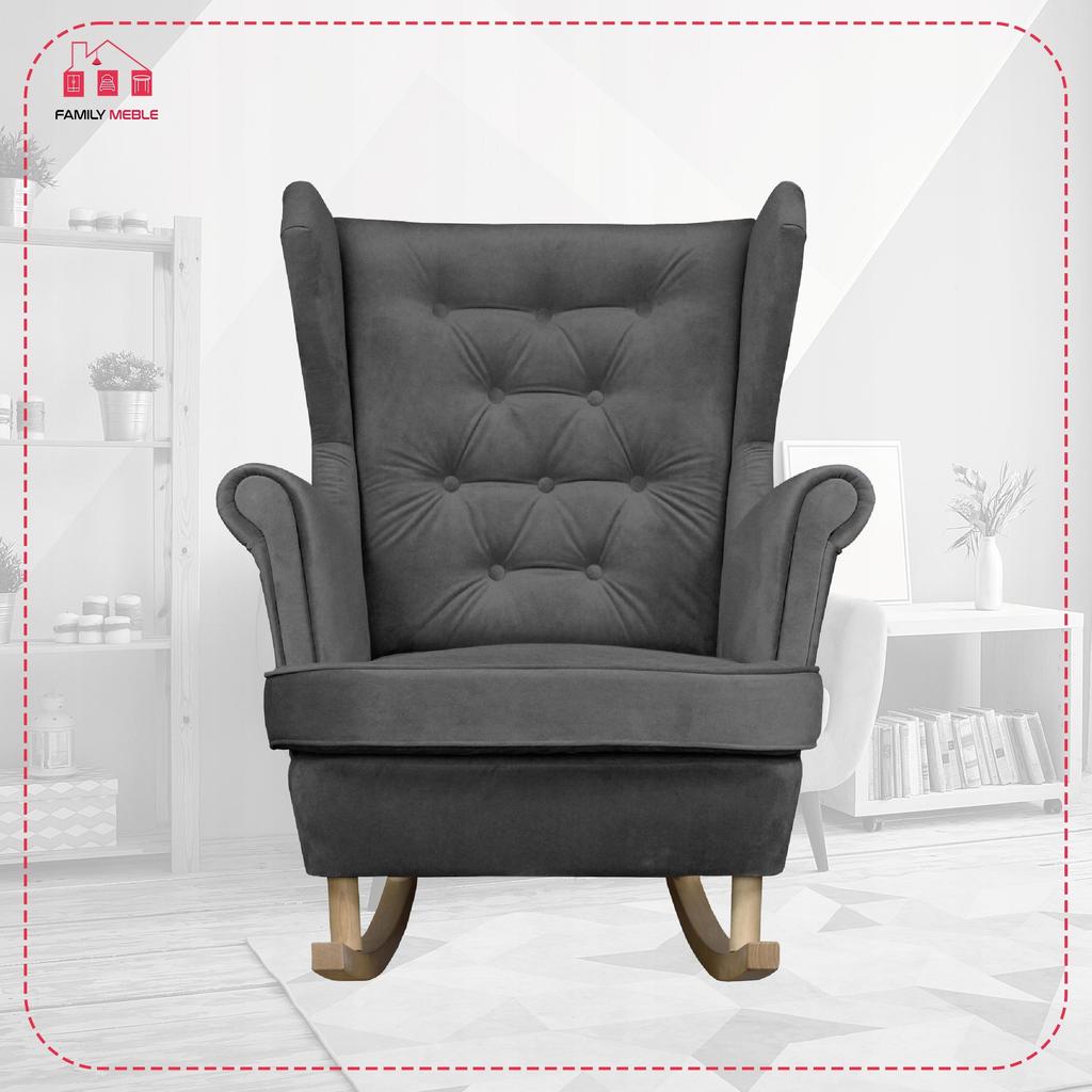 Fotel uszak Diana bujany skandynawski Family Meble klasyczny bujak