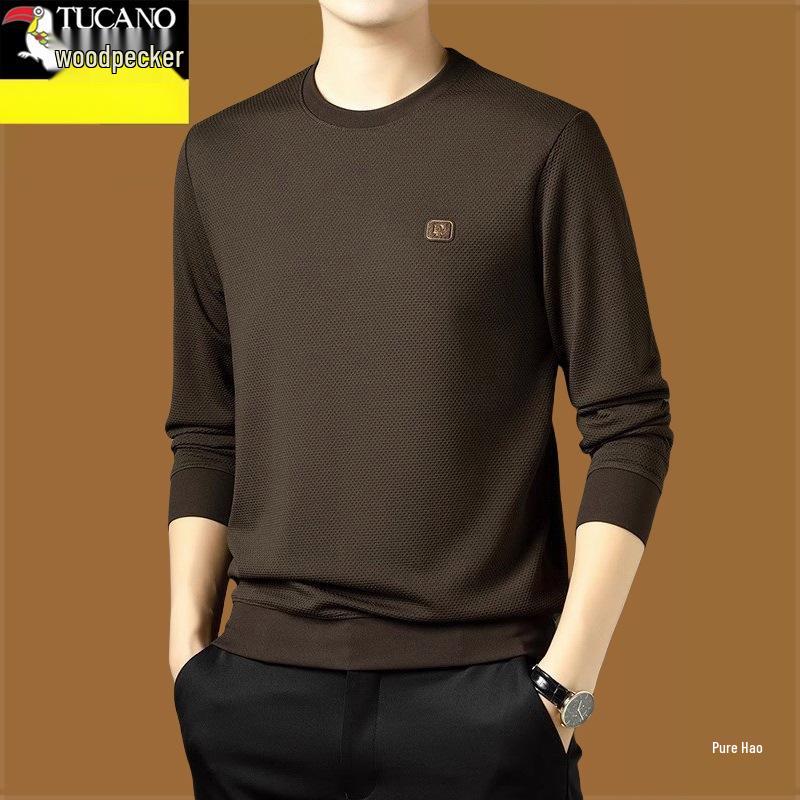 

Woodpecker Men s High-End Round Neck Hoodie - Long Sleeve Casual Top for Spring/Autumn 2025 180/2XL (suggest 150-170 lbs)