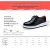 Women's Plus Size Brogue Wedge Heel Lace-Up Leather Shoes - College Style