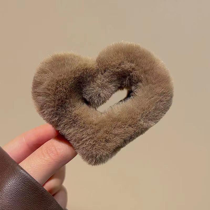 Autumn & Winter Women's Anti-Collapse Plush Hair Clip for High Ponytails