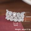 Huitan Aesthetic Design Women Ring Full Sparkling CZ Party Daily Versatile Accessories Fashion Engagement Elegant Lady Jewelry