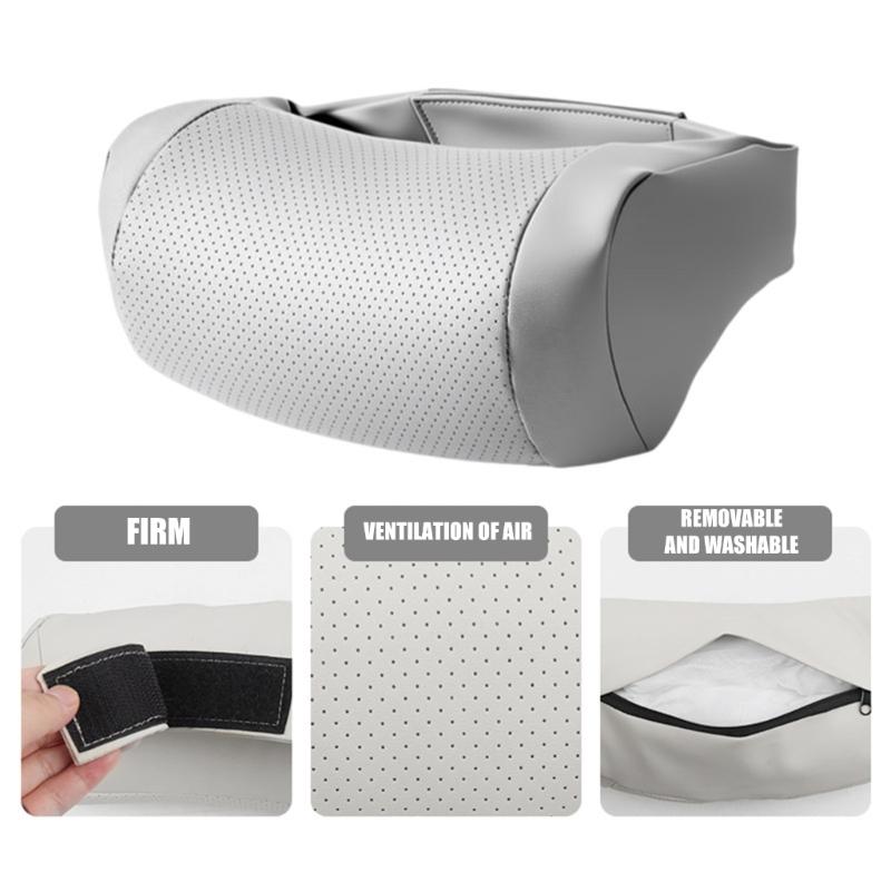 Comfortable Supportive Car Headrest Support Pillow With Ventilated Leather Cover Suitable For Any Time Of Year Neck Relief