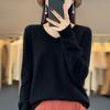 Fashion Woolen Sweater Cashmere  Pullover Women Knitwear V-Neck Long Sleeve  Autumn Winter Fashion Basic Clothing  Tops