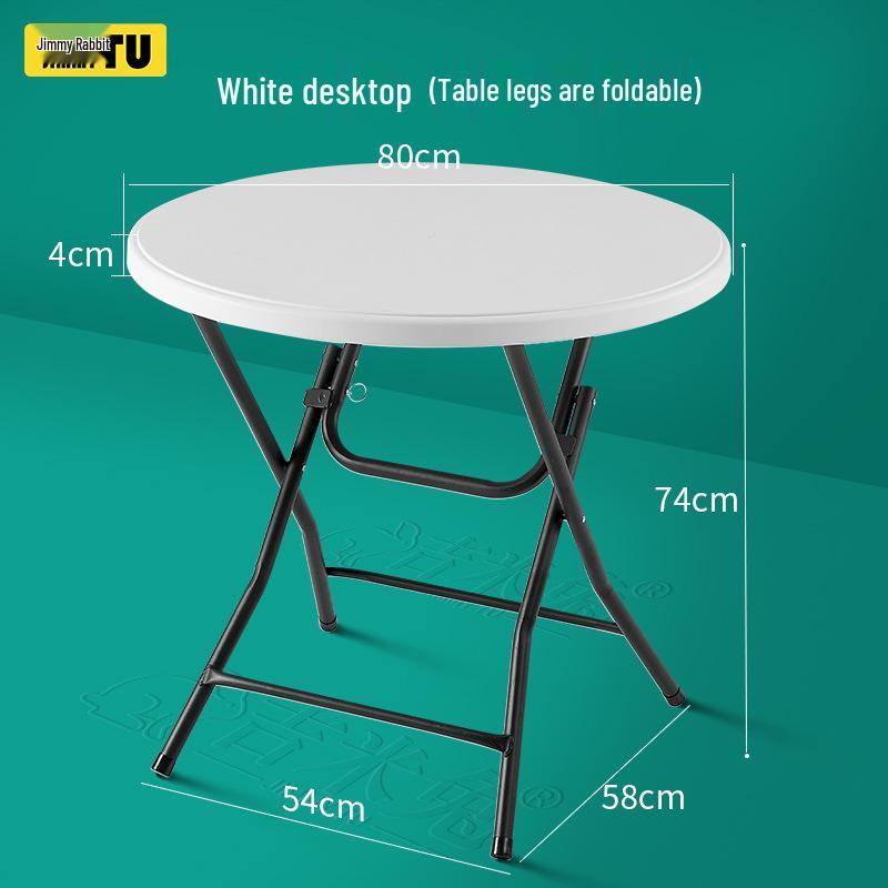 Foldable Round Dining Table | Indoor Outdoor Use | Large Simple Design
