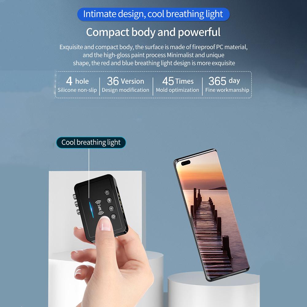 Bluetooth 5.0 Receiver Transmitter FM Stereo AUX 3.5mm Jack RCA Optical Wireless Handsfree Call NFC Bluetooth Audio Adapter For Car Speakers