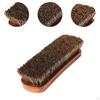 Horsehair Shoe Polish Brush Leather Long Bristles Comfortable Grip Furniture Polishing