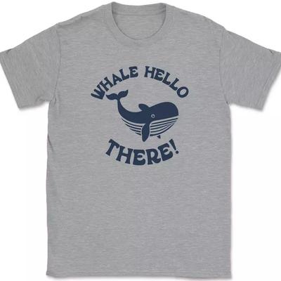 Wal Hallo Da T-Shirt Lustig Niedlich Ozean Gut Haie Humor Meer Grafik T-Shirt