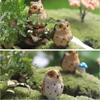 1 Pcs Artificial Owl Figurines Miniatures Lovely Birds Fairy Garden Home Resin Crafts Decorations Home Decoration Accessories
