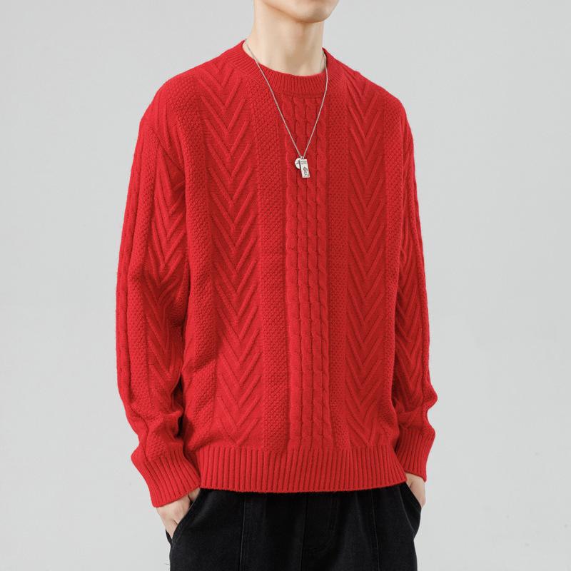 Hot Sale, Direct Supply, Autumn and Winter New Casual Crew Neck Sweater Bottom Knitted Sweater Large Size Loose Sweater