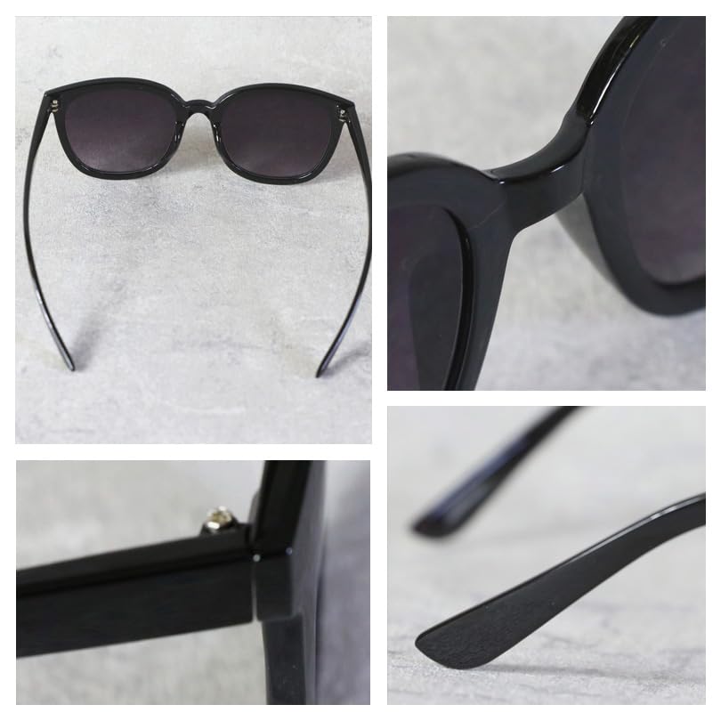 EIGHT Big Frame Sunglasses for Men and Flat with American Casual Surf Half F Women, Type, Case, Style, Gray/Smoke