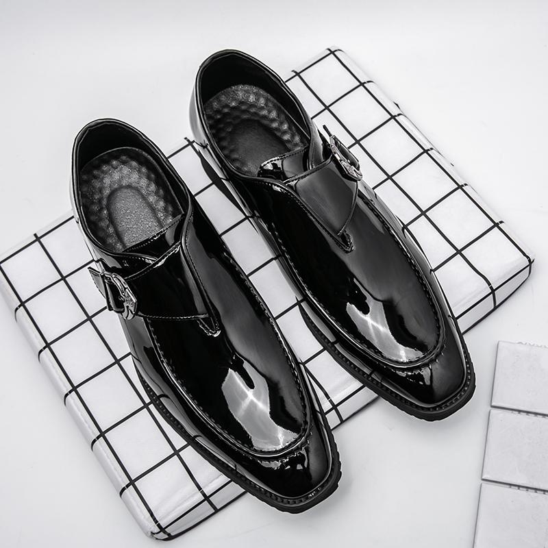 Fashion New Luxury Designer Charm Dress Leather Monk Strap Shoes For Men Formal Wedding Prom Dress Homecoming Sapatos Tenis Masculino