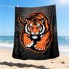1pc Tiger Print Print Outdoor Blanket, Lightweight Polyester,