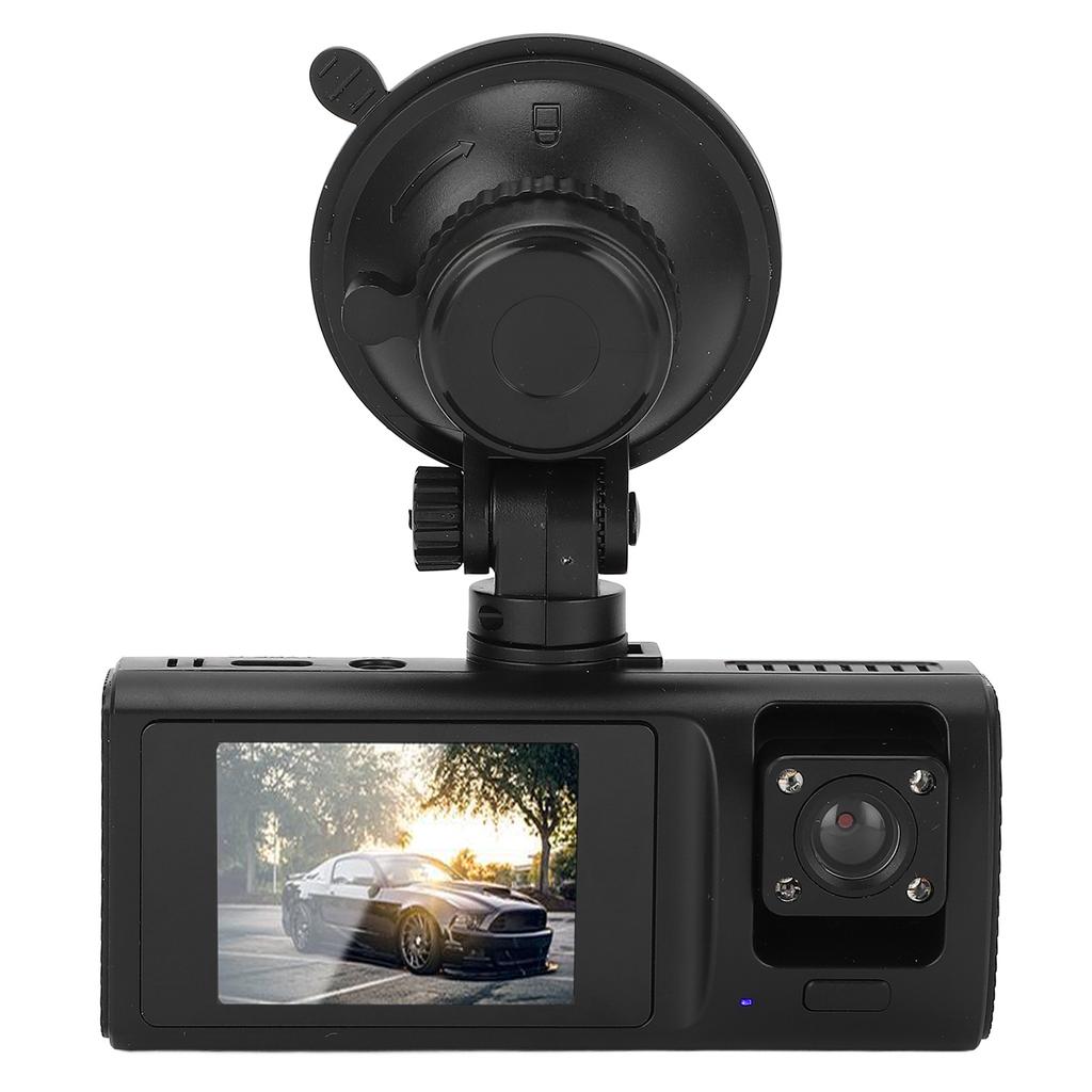 3kanálová autokamera 1080P Noční vidění 3 objektivy Přední a zadní Vnitřní kamera Parkovací monitorovací smyčka