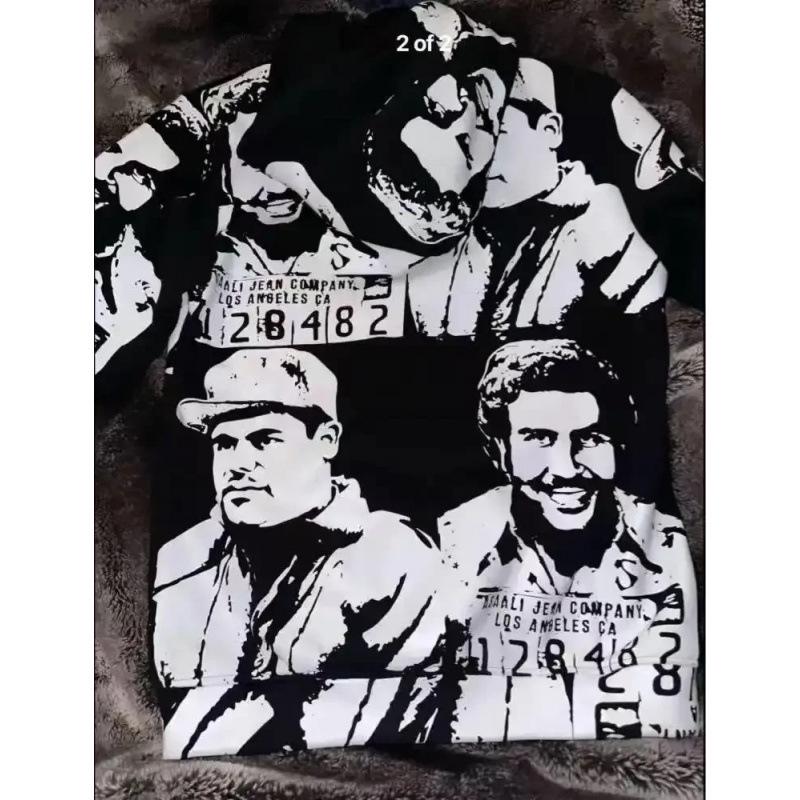 Худи в стиле ретро Харадзюку хип-хоп Y2K свободного кроя с длинными рукавами и застежкой-молнией 2XL 2090₽