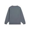 Li-Ning Sports Trend Series Brand Logo Patch Solid Color Crew Neck Pullover Sweatshirt Men Tops Silver-Gray AWDSB13-9