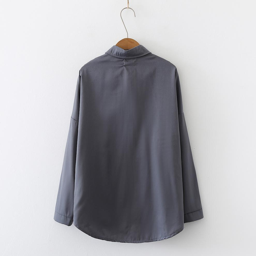 Dámská košile Podzimní Vintage Košile s dlouhým rukávem Módní Temperament Tenký top