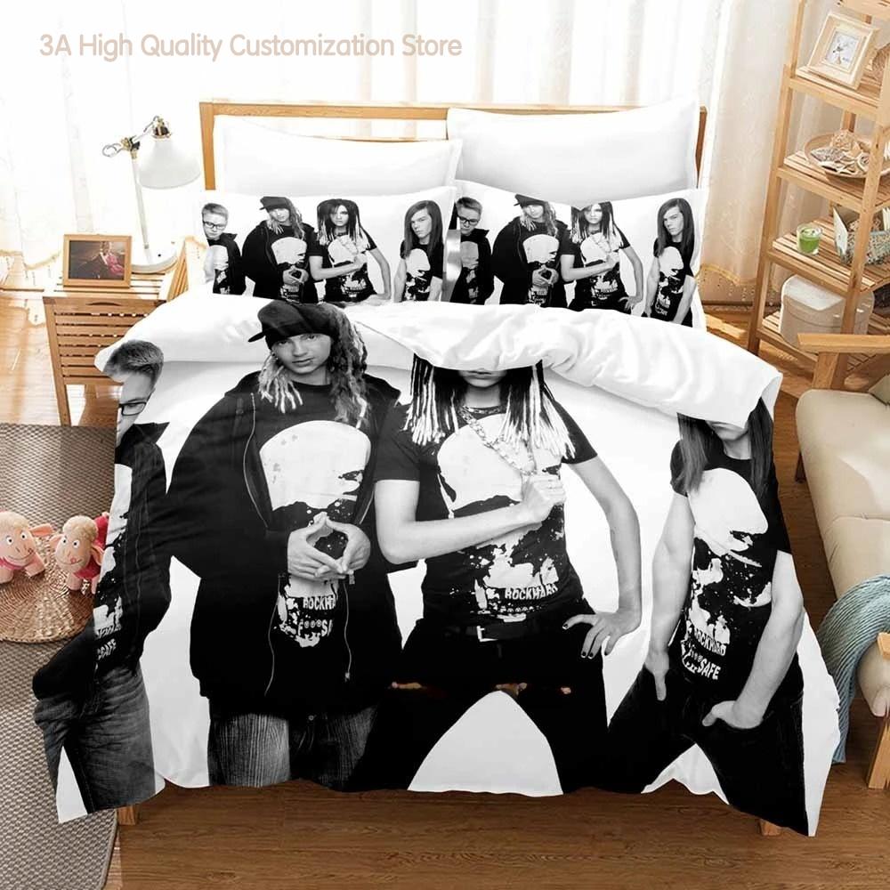 Tokio Hotel Bedding Set Single Twin Full Queen King Size Bed Set Adult Boys Bedroom Duvetcover Sets 3D Anime Bed Sheet Set