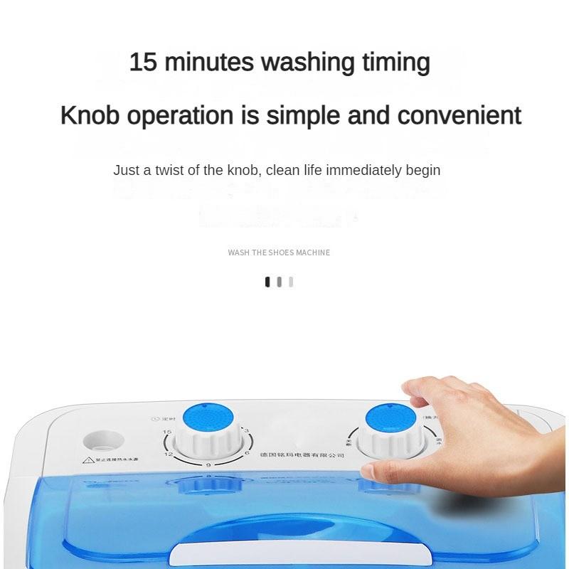 Portable Dormitory Elution Integration Machine Small Household Electric Washing Machine Semi Automatic Shoe Washer