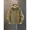 Men's Cotton-Padded Windbreaker: Hooded, Solid Color, Casual Loose-Fit Jacket for Autumn/Winter