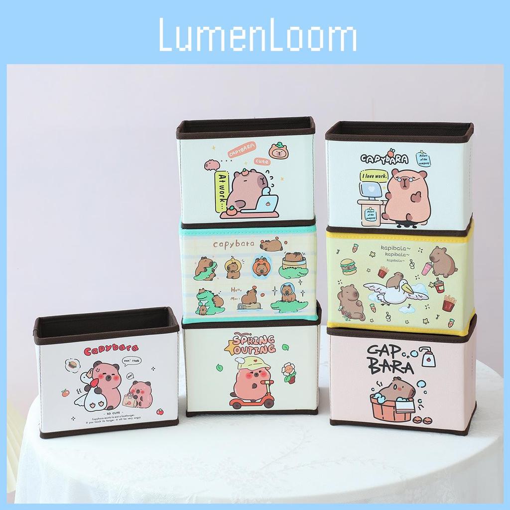 Desktop Adorable Capybara Box With Foldable Design For Stationery And Cosmetics