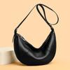 Fashion Hobos 100% Genuine Leather Soft Skin Women Shoulder Bag Classic Elegant Cowhide Lady Crossbody Purse Tote Luxury Handbag
