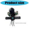 Sparkling Tassels Feather Hairband Elastic Stretch Design With Ostrich Peafowl Feather Stylish Headwear For Women Girls