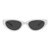Oval Sunglasses With Matching Color Markings Unisex Sunglasses White MM108-W2