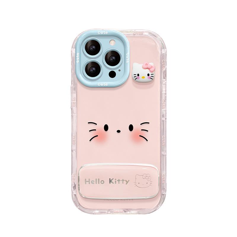 Ears Kt Cat Doll for Apple 11 Cute Phone Case 11promax Sweet 11 Mirror Holder 11 Lanyard