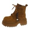 Thick-soled Martin Boots Women's 2025 New Autumn and Winter Super Fire British Wind Single Boots Heightening Short Boots Women's Boots Rhubarb Boots