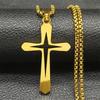 European and Men's Necklace, Fashionable and Simple Cross Starlight Hollow Pendant Jewelry