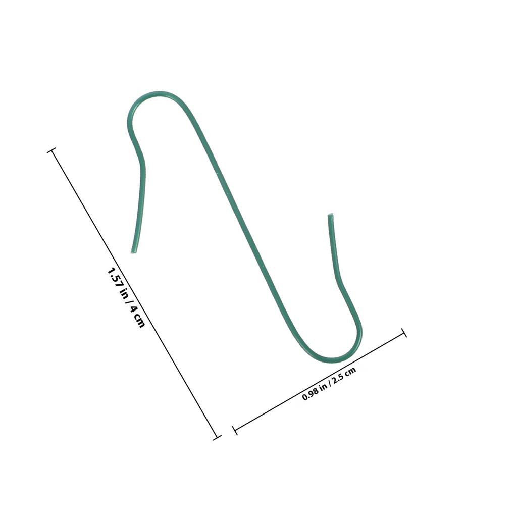 100Pcs Christmas S-Hooks Iron Ornament Hangers for Tree Decoration Party Hanging Supplies Secure Non-Slip Design