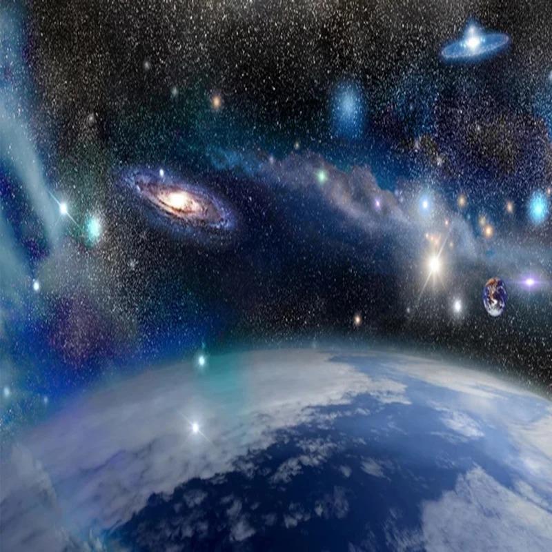 3d Beautiful Planet Wallpaper Galaxy Landscape Wall Paper Bar Ktv Decoration Background Wall Mural Fresco