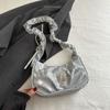 Chic Canvas Butterfly Underarm Bag In Fashionable Black Silver And White Colors For Everyday