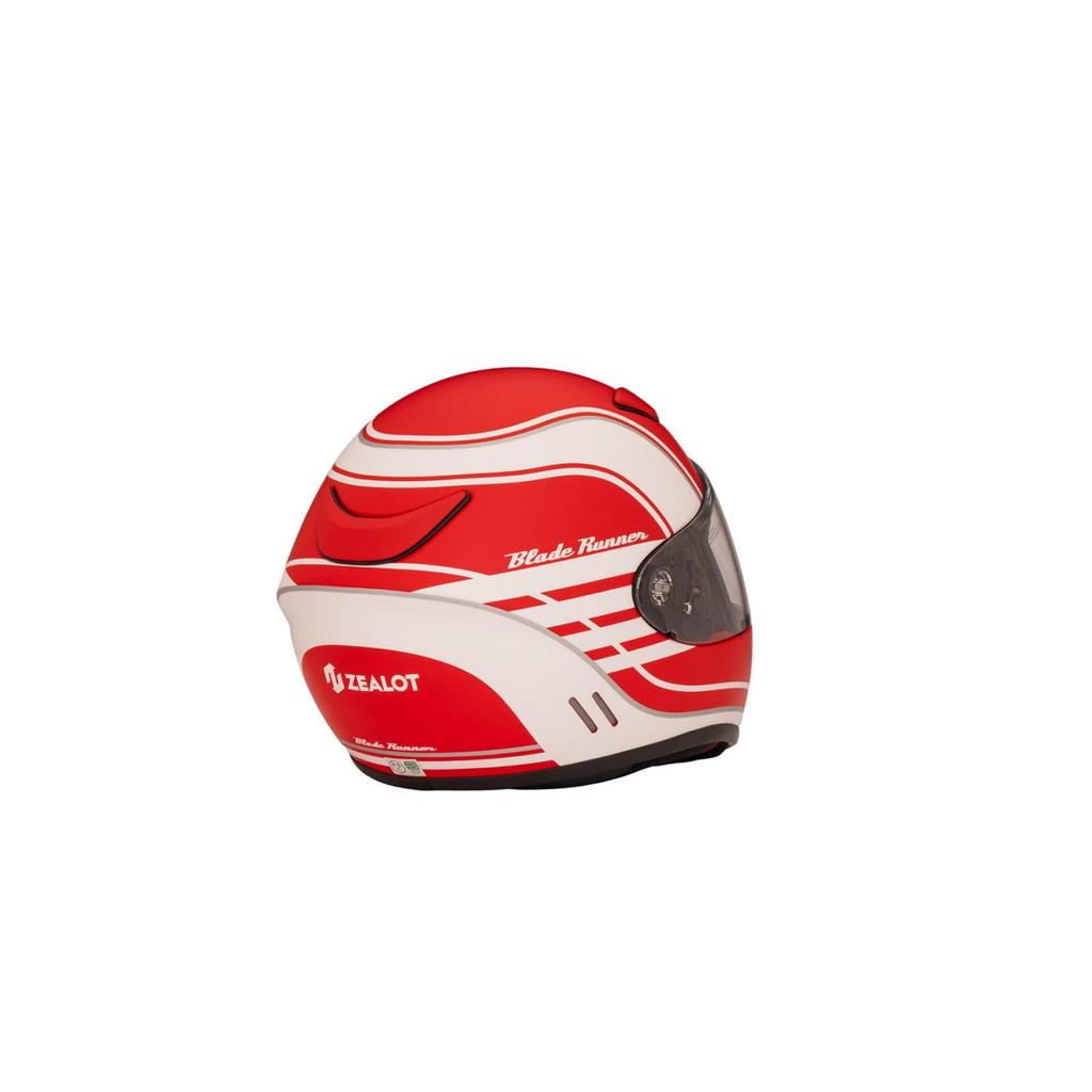 ZEALOT Blade Runner Full Face Graphic Matte Size Helmet, Euro, Red, XXL, 63-64cm, BRJ0018/XXL