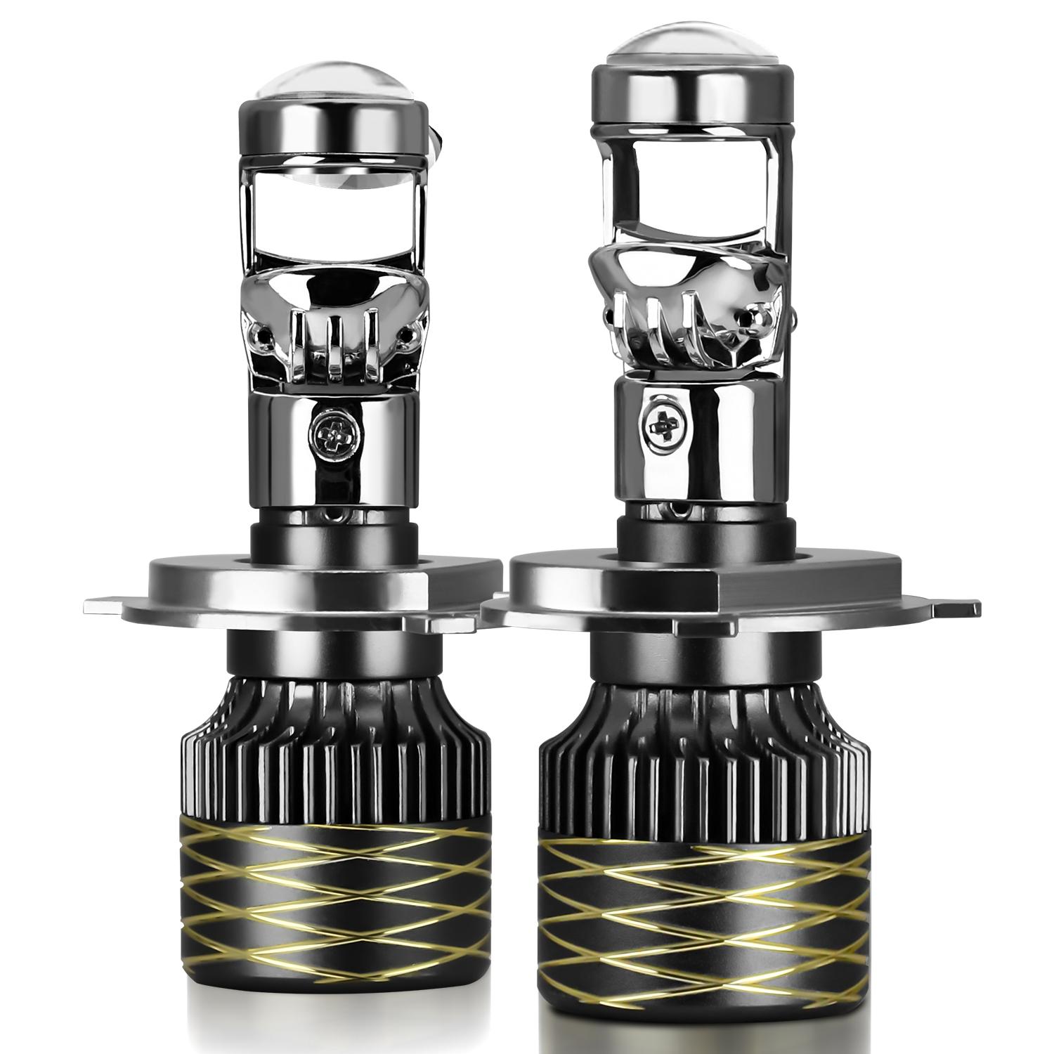 

N9 2Pcs H4 Car Headlamp Mini Lens High Brightness LED Headlight IP67 Waterproof Automotive Front Light A