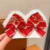 Tassel Children Red Bow Hairpin Cat Ears Hanfu Hair Sticks Chinese New Year Headwear  Children