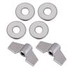 Black + Silver+Grey Cymbal Replacement Parts Felt + Plastic+Metal Hi-Hat Clutch Felt  For Drum Set