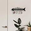 Vintage Iron Wall Hook Fishbone Key Holder Coat Rack Home Storage