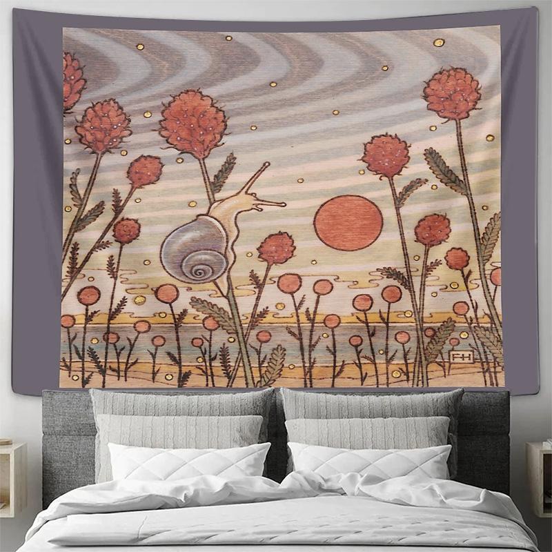 Boho Tapestry Nature Wall Hanging Aesthetic Room Decor Vintage Botanical Wall Art Home Decor Dorm Room Living Room Wall Hanging