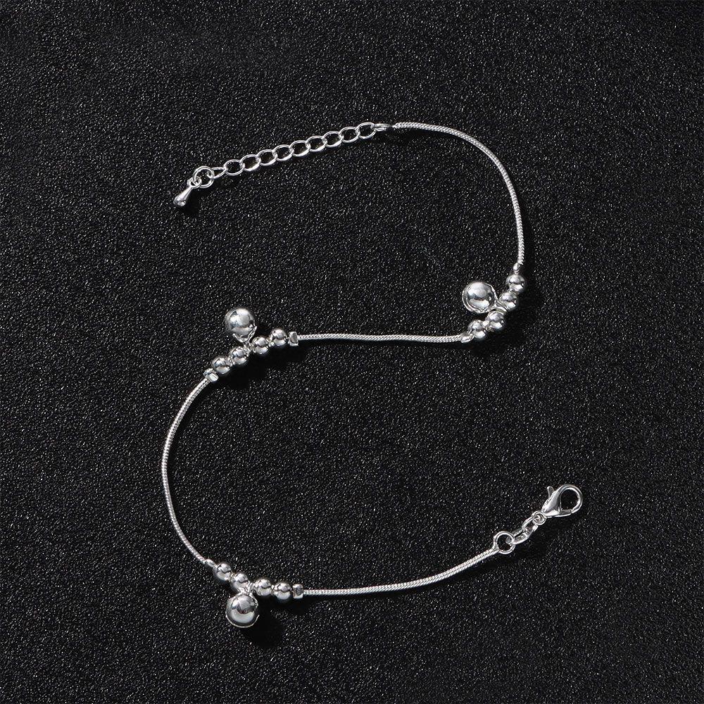 New Fashion Jewelry Bells Bead Foot Anklet Silver Plated Chain Ankle Bracelet