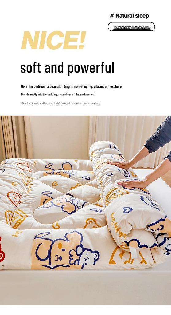Class A Xinjiang Cotton Tatami Mattress Pad - Soft Quilt for Home & Dorm, Single or Double Bed