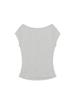 GLOWNY G Classic Boat Neck Tee (Melange Gray)
