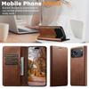 Plain Leather Card Holder Case for iPhone 18 Pro Max 17 Air 17E 16E 16 Pro 15 14 13 12 Mini 11 Magnetic Button Wallet Flip Cover
