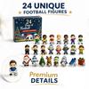 -Tägiger Fußball-Adventskalender mit 2D-Acryl-Hängeornamenten für Fußballfans